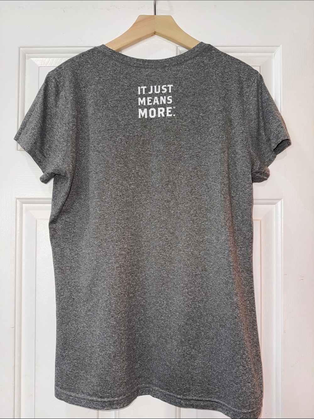 Nike Gray Heather Graphic Tee with White & Blue Logo - Picture 3 of 4